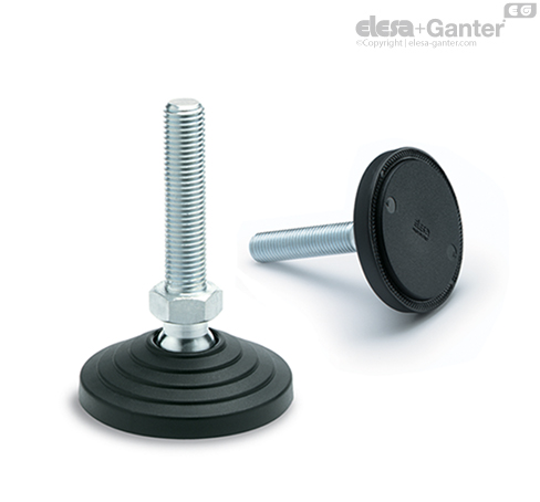 LV.A-AS Stopki poziomujące Z podkładką antypoślizgową